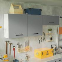 Kit com 2 Armários Aéreos Multiuso 3 Portas Agata Madesa