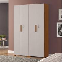 Kit com 2 Armários Multiuso Escritório NT4020 4 Portas e Prateleiras Marrom/Freijó Trend/Off White Tx Kit com 2 Armários Multiuso Escritório NT4020 4 Portas e Prateleiras Marrom/Freijó Trend/Off White Tx