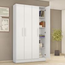 Kit com 2 Armários Multiuso Escritório NT4045 4 Portas e Prateleiras Branco Kit com 2 Armários Multiuso Escritório NT4045 4 Portas e Prateleiras Branco