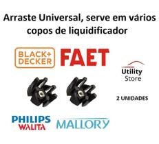 KIT com 2 Arrastes Universais serve em copos Black & Decker Faet Mondial Walita vários modelos - Micromax