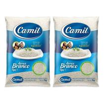 Kit Com 2 Arroz Branco Tipo 1 Camil Pacote 5kg Kit Com 2 Arroz Branco Tipo 1 Camil Pacote 5kg
