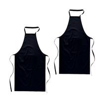 Kit com 2 Avental Frontal Liso Oxford Preto