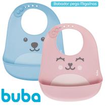 Kit com 2 Babador Buba de Silicone Pega Migalhas Bebê Kit com 2 Babador Buba de Silicone Pega Migalhas Bebê