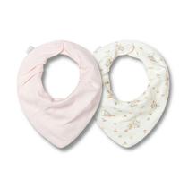 Kit Com 2 Babadores Hug Bandana Jardim Da Aurora Rosa