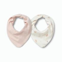 Kit Com 2 Babadores Hug Bandana Jardim Mágico Rosa Kit Com 2 Babadores Hug Bandana Jardim Mágico Rosa