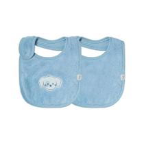 Kit Com 2 Babadores Hug Cachorro Azul Kit Com 2 Babadores Hug Cachorro Azul