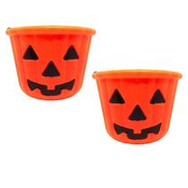 Kit Com 2 Baldinhos Abobora Halloween