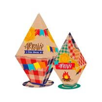 Kit Com 2 Balões 3D de Festa Junina pra Mesa Com Base Decoração Caipira Kit Com 2 Balões 3D de Festa Junina pra Mesa Com Base Decoração Caipira