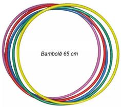 Kit com 2 bambolês arco infantil 65cm colorido atividade fisica