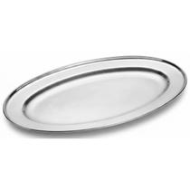Kit Com 2 Bandeja Travessas Inox Oval Rasa 33,8cm Bar Kit Com 2 Bandeja Travessas Inox Oval Rasa 33,8cm Bar