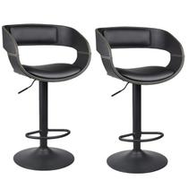Kit com 2 Banquetas Alta com Encosto Base Disco Londrina Kit com 2 Banquetas Alta com Encosto Base Disco Londrina