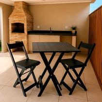 Kit com 2 Banquetas Bistrô Dobrável de Madeira Ismalu Kit com 2 Banquetas Bistrô Dobrável de Madeira Ismalu