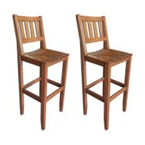 Kit com 2 Banquetas Madeira Maciça Mineira para Area Externa Malbec