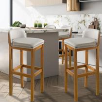 Kit com 2 Banquetas Ônix Pés de Eucalipto/Para cozinha