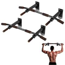 Kit com 2 Barras Fixa Parede Multifuncional Pull-up Treinar Musculação