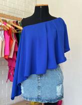 Kit com 2 batas Lili azul tecido Duna