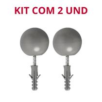 Kit com 2 Batedor Bola De Borracha Para Porta Batente