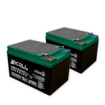 kit Com 2 Baterias Nicoll 12V 16AH Ciclo Profundo Bicicleta eletrica Scooter Bikelete kit Com 2 Baterias Nicoll 12V 16AH Ciclo Profundo Bicicleta eletrica Scooter Bikelete