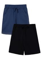 Kit Com 2 Bermudas Básica Infantis Menino Em Moletom Kit Com 2 Bermudas Básica Infantis Menino Em Moletom