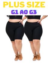 Kit com 2 bermudas ciclista legging plus size