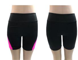 Kit Com 2 Bermudas Femininas Suplex Cintura Média