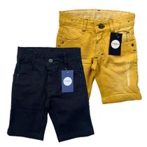 kit com 2 bermudas jeans masculina infantil juvenil meninos de 4 a 16 anos pronta entrega - Cool kids