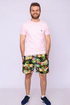 Kit com 2 bermudas masculina estampada com elastano