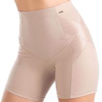 Kit com 2 Bermudas Modeladora Coxas Cintura Alta Microfibra Dilady