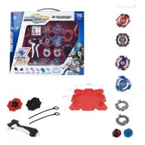 Kit Com 2 Beyblade Metal + 2 Lançador + Arena Grande Brinquedo