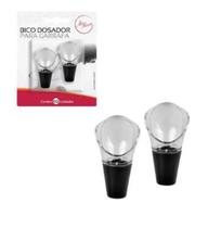 Kit Com 2 Bicos Dosadores Para Garrafa Cor Preta