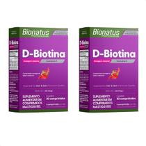 Kit com 2 Biotina Mastigavel Suplemento Alimentar com 30 cap