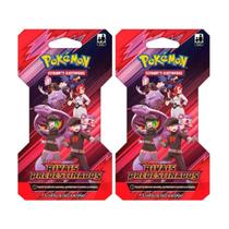 Kit com 2 Blister Unitário Pokemon Escarlate e Violeta Rivais Predestinados Cards TCG Coleção Carta