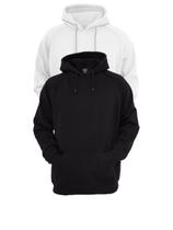 Kit Com 2 Blusa Moletom Canguru Com Capuz Unissex Black White