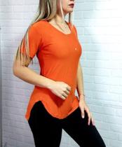 Kit com 2 blusas academia tapa bumbum fitness