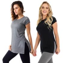 Kit com 2 blusas vest legging mescla preto