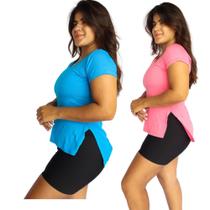 Kit com 2 Blusinha Tampa Bumbum Academia Fitness Treino