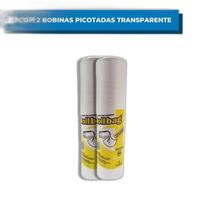 Kit Com 2 Bobinas Picotadas Transparente Para Frutas 40X60