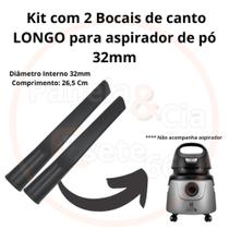 Kit com 2 Bocais de canto LONGO para aspirador de pó de 32mm Kit com 2 Bocais de canto LONGO para aspirador de pó de 32mm