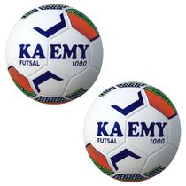 Kit Com 2 Bolas Futebol De Salão Jogo Oficial Futsal Kaemy 1000 PU