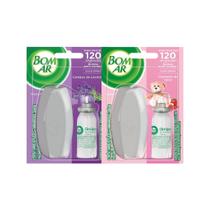 Kit com 2 Bom Ar Click Spray Lavanda & Talco Aparelho + Refil