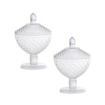 Kit com 2 Bomboniere Baleiro 200ml Acrílico Mini Luxxor Multiuso