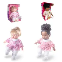 Kit com 2 Bonecas - 1 Boneca Bebê Coleção Hair Soft Loira + 1 Boneca Bebê Coleção Hair Soft Negra com Corpo de Pano Super Macia