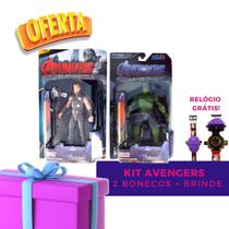 Kit com 2 bonecos avengers + acessórios