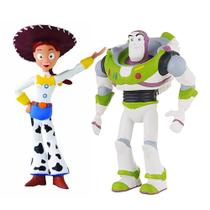 Kit com 2 Bonecos Mordedor Para Bebê Toy Story Jessy e Buzz