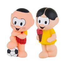 Kit Com 2 Bonecos Mordedor Para Bebê Turma Da Mônica Vinil - Cascão e Magali