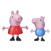 Kit com 2 Bonecos Peppa Pig de 13 cm - Figuras Peppa e George - F3656 - Hasbro