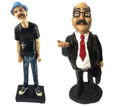 Kit com 2 bonecos seu madruga e seu barriga cobrando aluguel turma do chaves