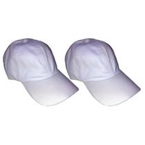 Kit Com 2 Bonés Branco Liso Bordar Padeiro Açougueiro Supermercado Cozinha Pizzaria