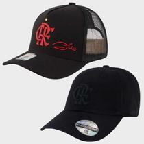 Kit com 2 Bonés Flamengo Zico Kit com 2 Bonés Flamengo Zico