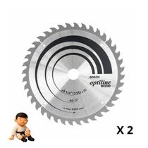 Kit com 2 bosch serra circular para máquina elétrica 91/4 40 dentes